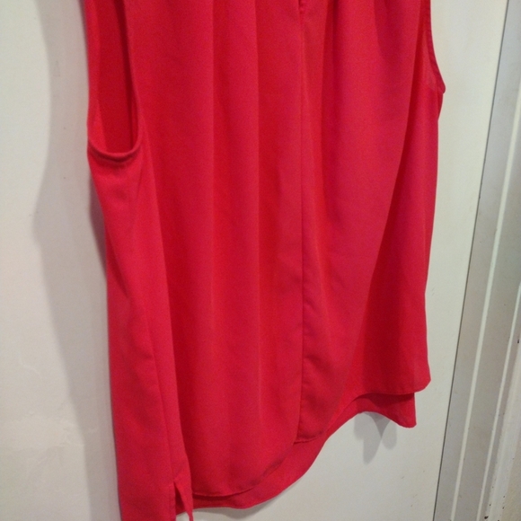 CeCe Women's Dark Pink Sleeveless Chiffon Tank Top Sz XL-Career Casual Girlcore - Picture 4 of 7